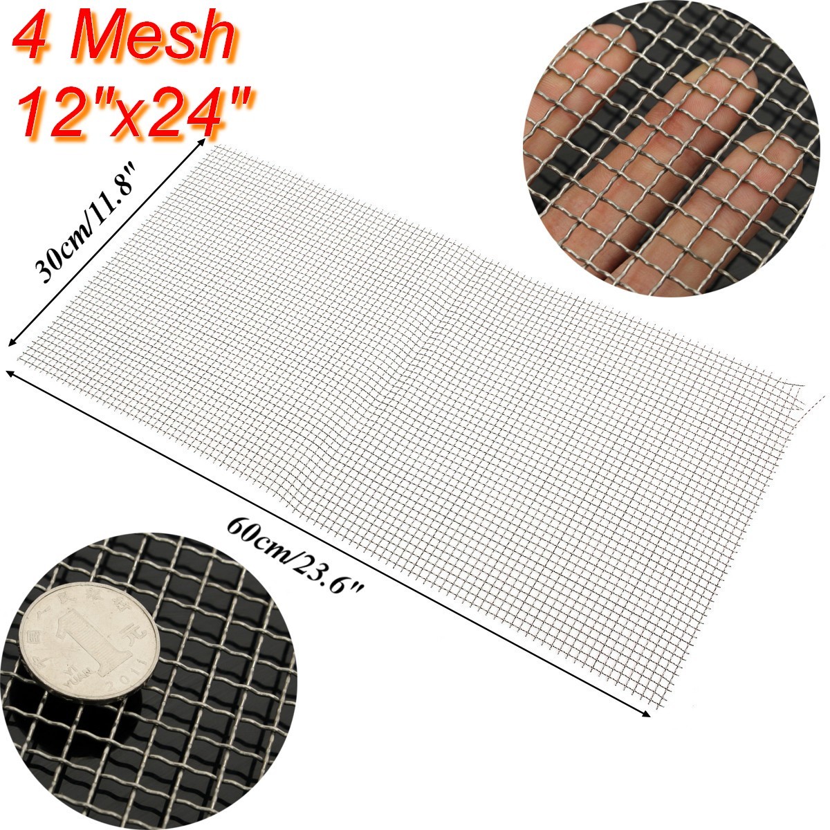 Stainless-Steel-30times15cm-4-Mesh-Water-Oil-Industrial-Filtration-Woven-Wire-1110672-1