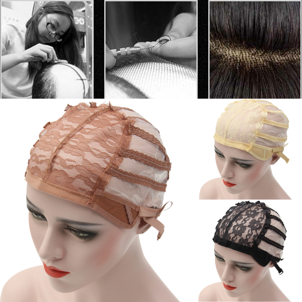 Wig-Cap-Making-Elastic-Breathable-Lace-Mesh-Net-Weaving-Cap-Adjustable-Head-Cap-1469059-8