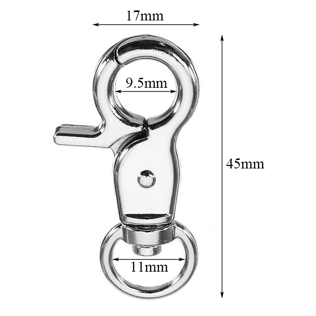 10Pcs-45mm-Silver-Zinc-Alloy-Swivel-Lobster-Claw-Clasp-Snap-Hook-with-11mm-Round-Ring-1152650-1