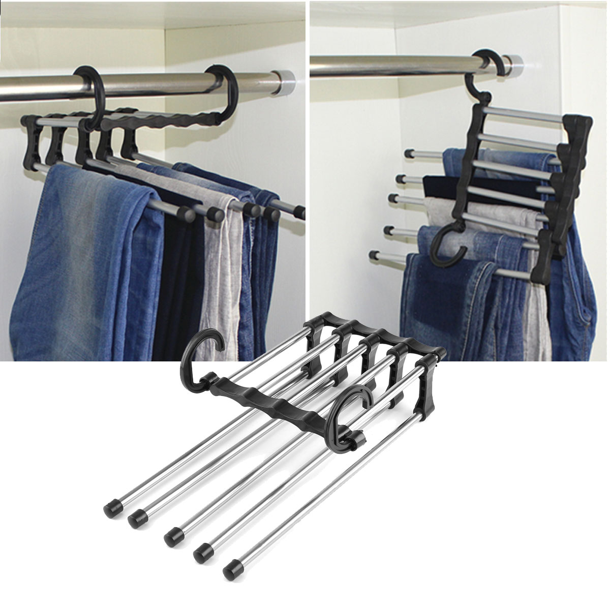 New-5in1-Adjustable-Closet-Organizer-Space-Saver-Trousers-Pants-Rack-Hanger-Hook-1756985-1