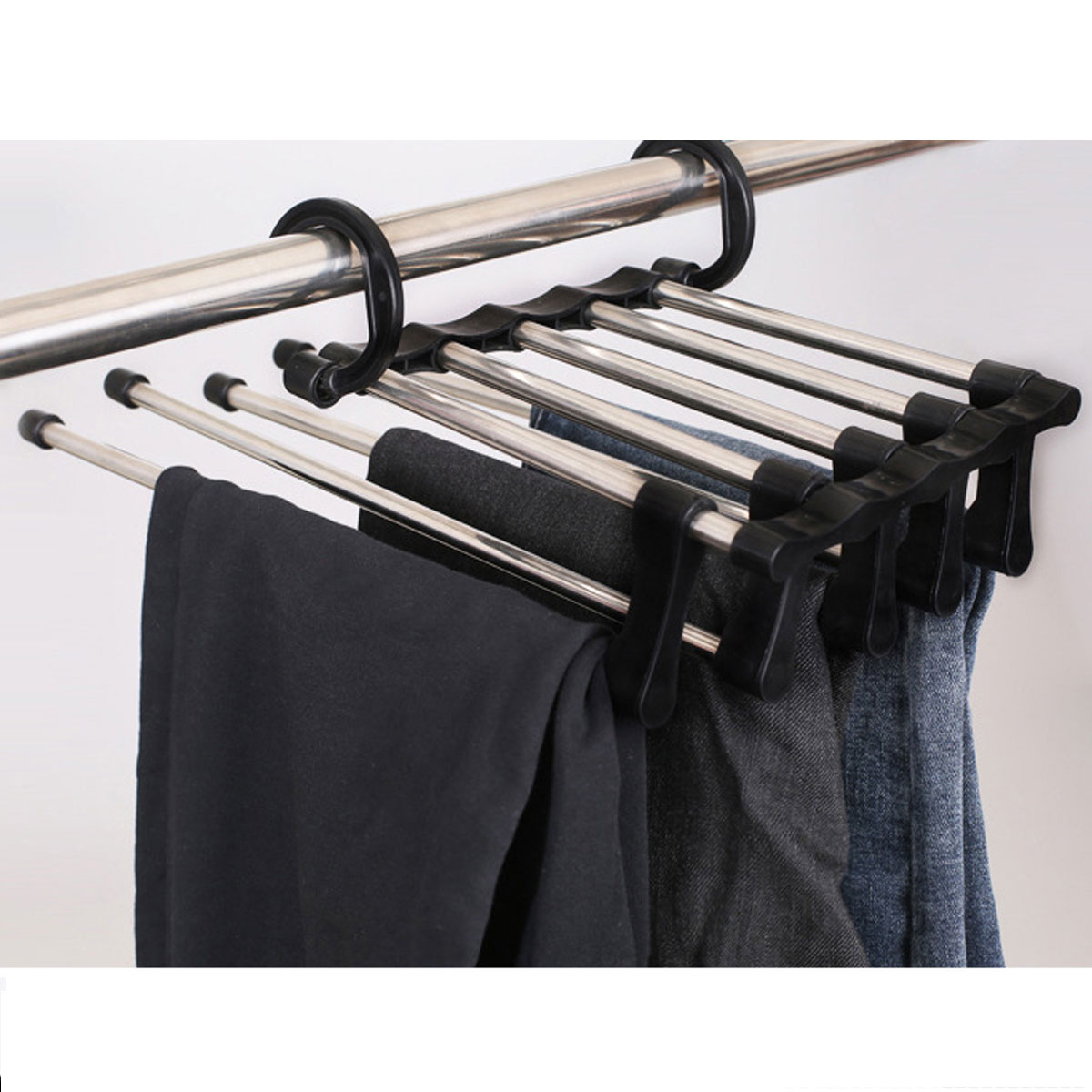 New-5in1-Adjustable-Closet-Organizer-Space-Saver-Trousers-Pants-Rack-Hanger-Hook-1756985-2