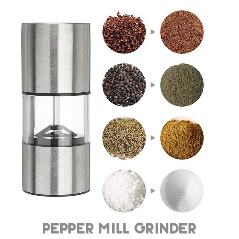 Stainless-Steel-Glass-Salt--Pepper-Mill-Spice-Grinder-Adjustable-Cooking-1631972-3
