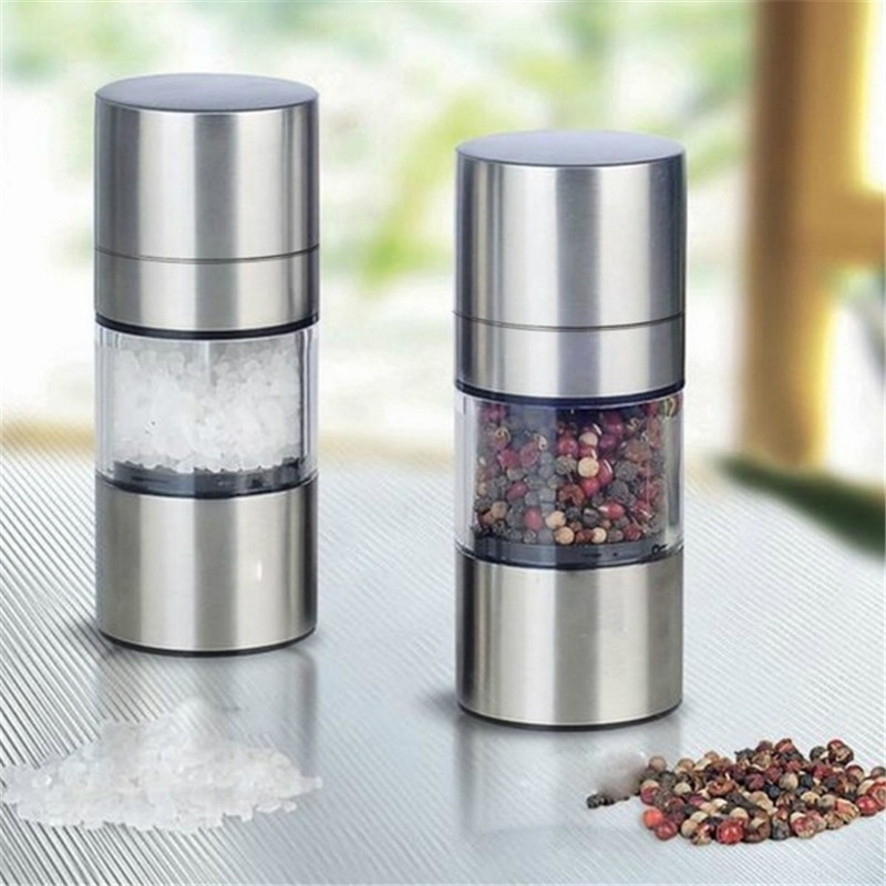 Stainless-Steel-Glass-Salt--Pepper-Mill-Spice-Grinder-Adjustable-Cooking-1631972-9