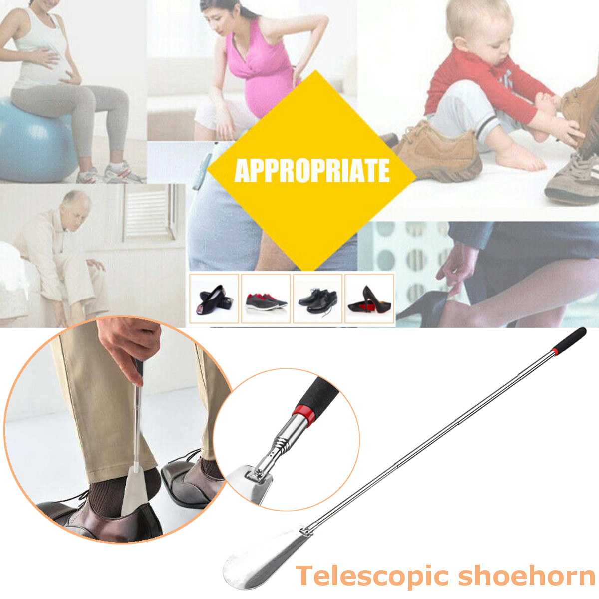 Telescopic-29-Long-Adjustable-Handle-Shoe-Horn-Stainless-Steel-Metal-Shoe-Metal-Rod-1552563-8