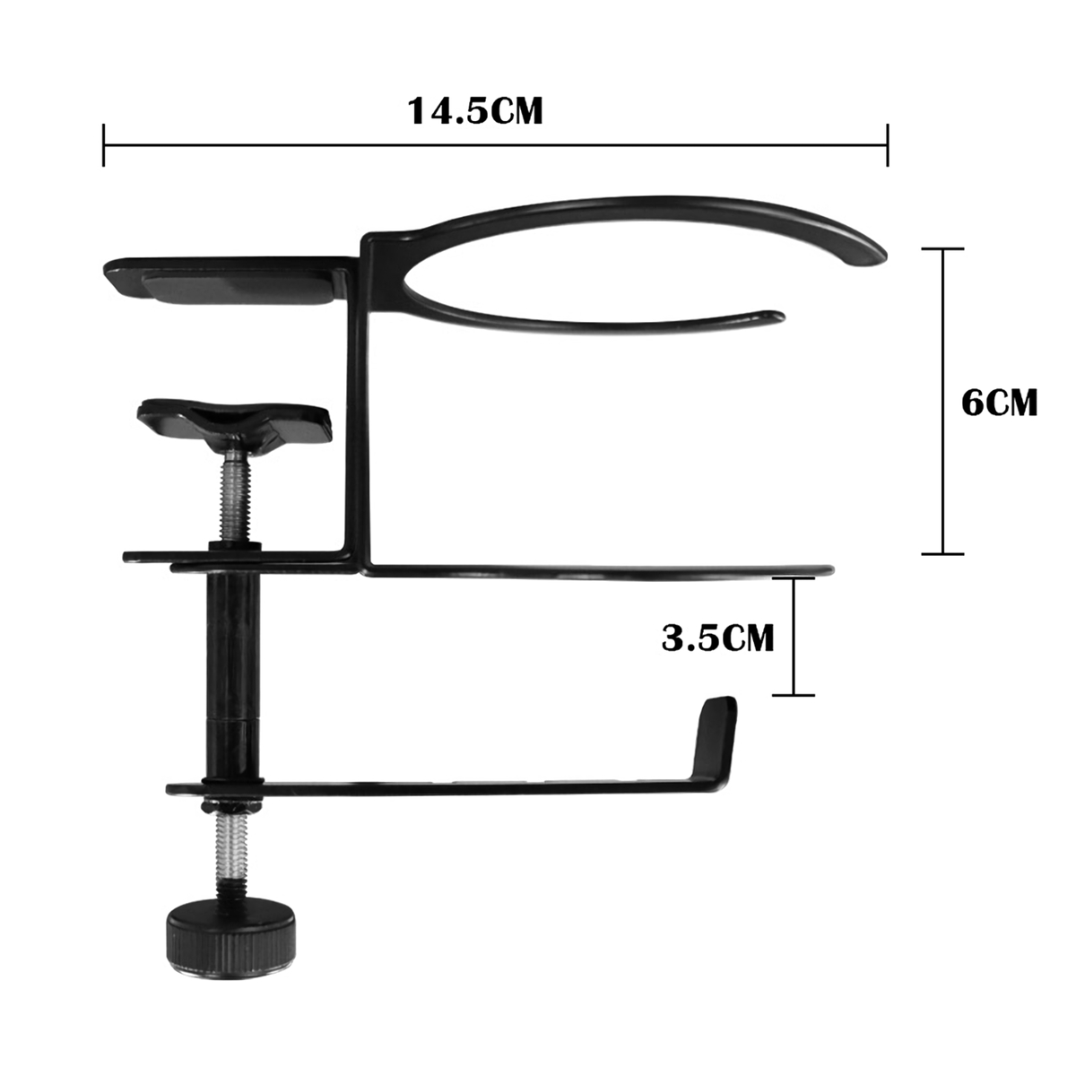 2-in-1-Headset-Stand-Cup-Holder-360deg-Rotating-PC-Gaming-Headphone-Hanger-Wall-Hook-Mount-Headphone-1886237-3