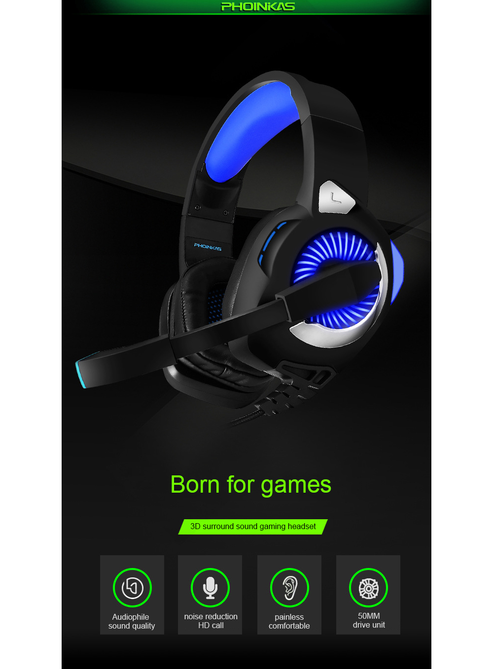 PHOINIKAS-H-9-Gaming-Headset-50mm-Drive-Unit-120deg-Rotating-Microphone-Noise-Reduction-Protein-Leat-1755235-1