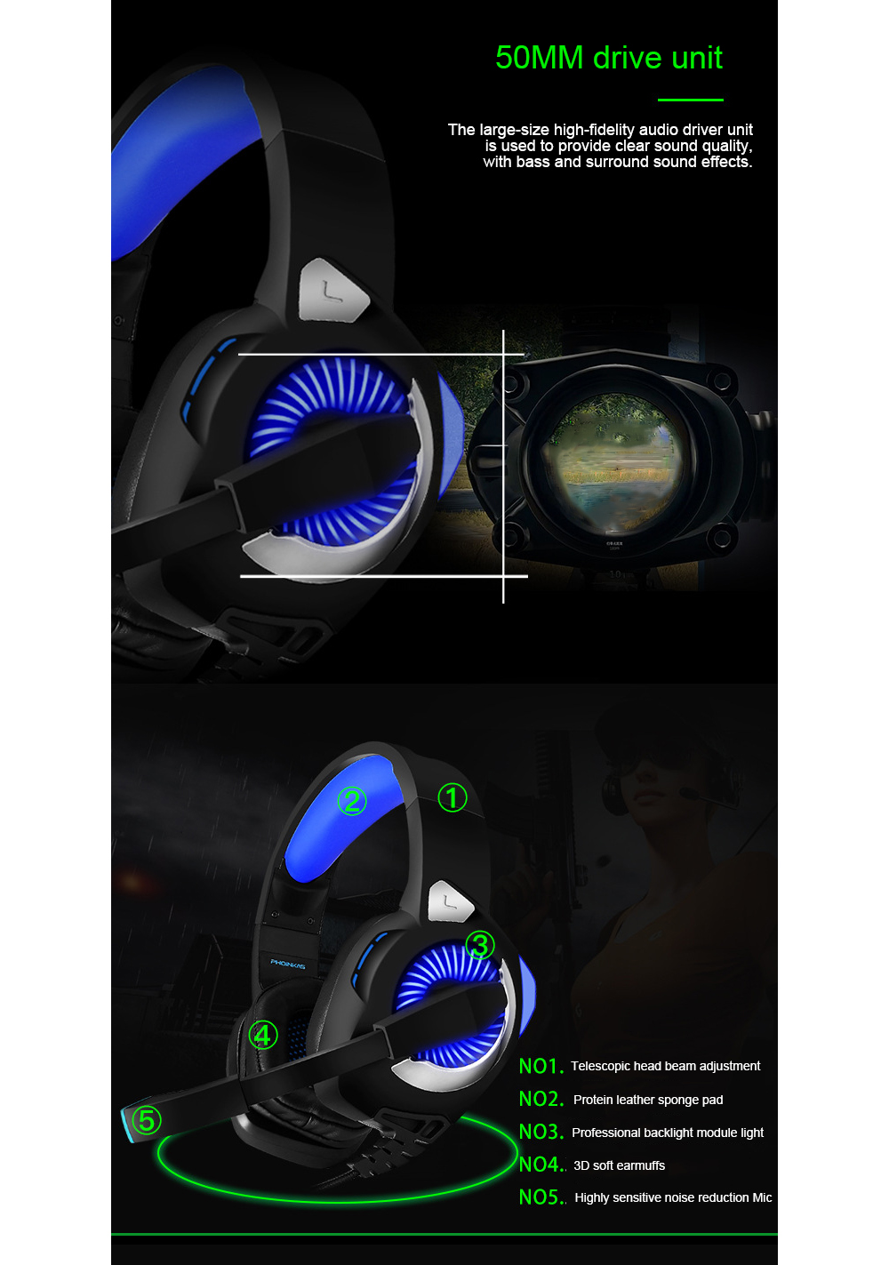 PHOINIKAS-H-9-Gaming-Headset-50mm-Drive-Unit-120deg-Rotating-Microphone-Noise-Reduction-Protein-Leat-1755235-2