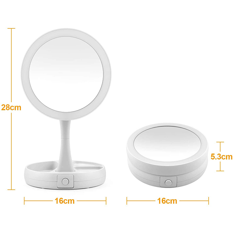 10X-Magnifying-Lighted-Double-Sided-Makeup-Mirror-LED-Bathroom-Travel-Foldable-1685491-13
