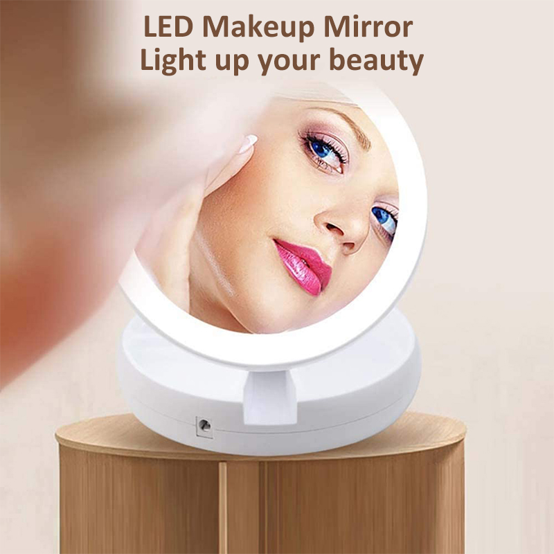 10X-Magnifying-Lighted-Double-Sided-Makeup-Mirror-LED-Bathroom-Travel-Foldable-1685491-3