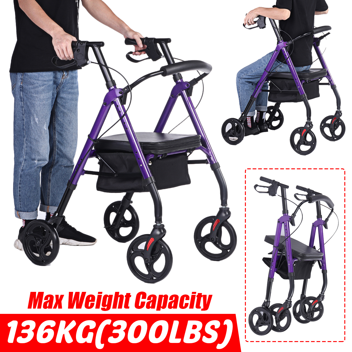 4-Wheel-Seat-Rolling-Walker-Chair-Rollator-Foldable-Adjustable-Elderly-Aid-Basket-Backrest-1940430-2