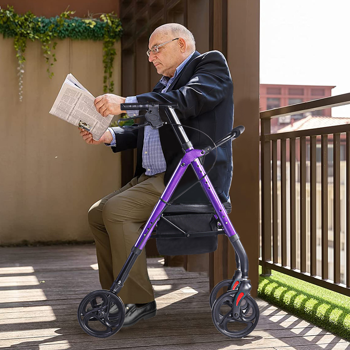 4-Wheel-Seat-Rolling-Walker-Chair-Rollator-Foldable-Adjustable-Elderly-Aid-Basket-Backrest-1940430-3