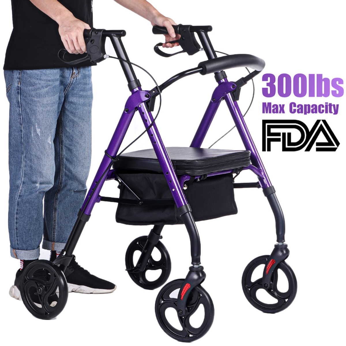 4-Wheel-Seat-Rolling-Walker-Chair-Rollator-Foldable-Adjustable-Elderly-Aid-Basket-Backrest-1940430-6