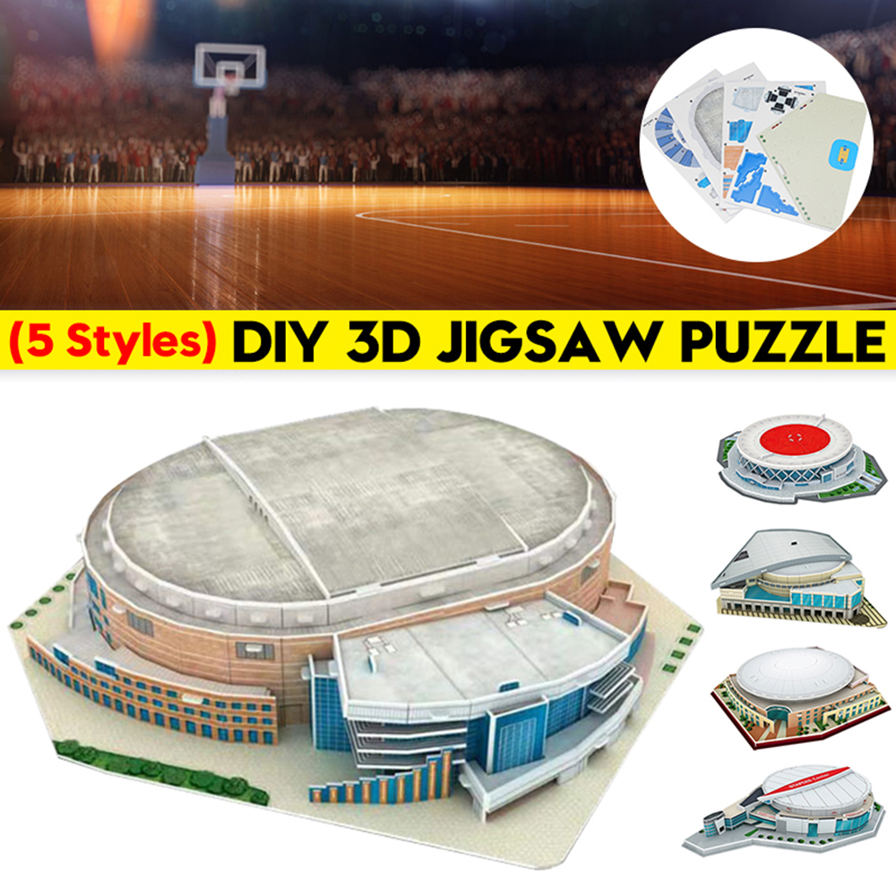 3D-Puzzle-Paper-DIY-Assembled-Model-5-Kinds-Of-Basketball-Courts-For-Children-Toys-1737946-3