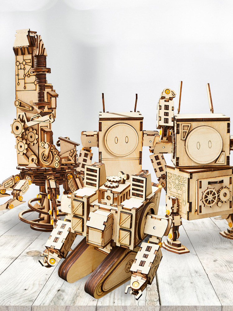 Wooden-DIY-Assembling-Robot-Decoration-Toys-Model-Building-1629389-1