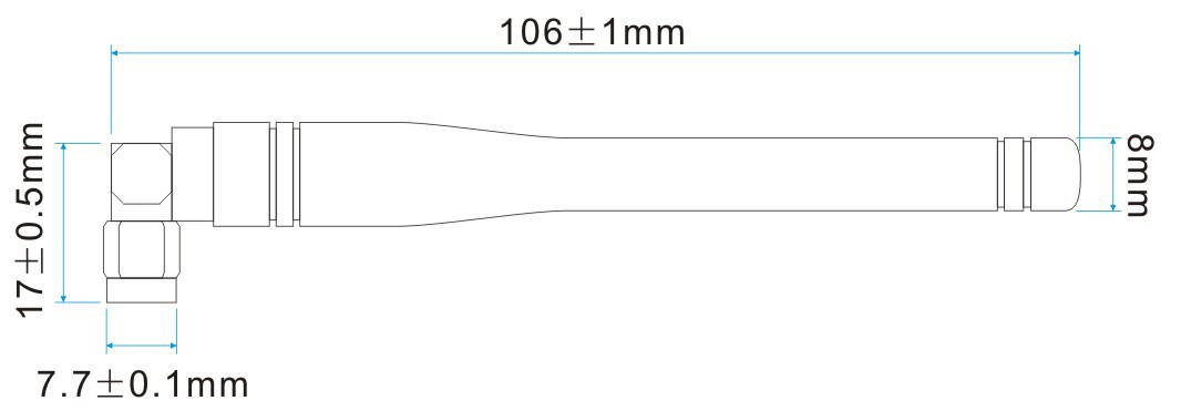 490MHz-Gold-plated-Elbow-Bar-Antenna-SW490-WT100-Communication-Antenna-1434317-1