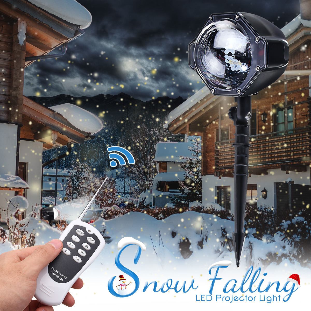 Elfeland-LED-Snowfall--Lights-with-Remote-Control-Waterproof-Rotating-Snowflakes-Projector-Light-Pro-1893262-1