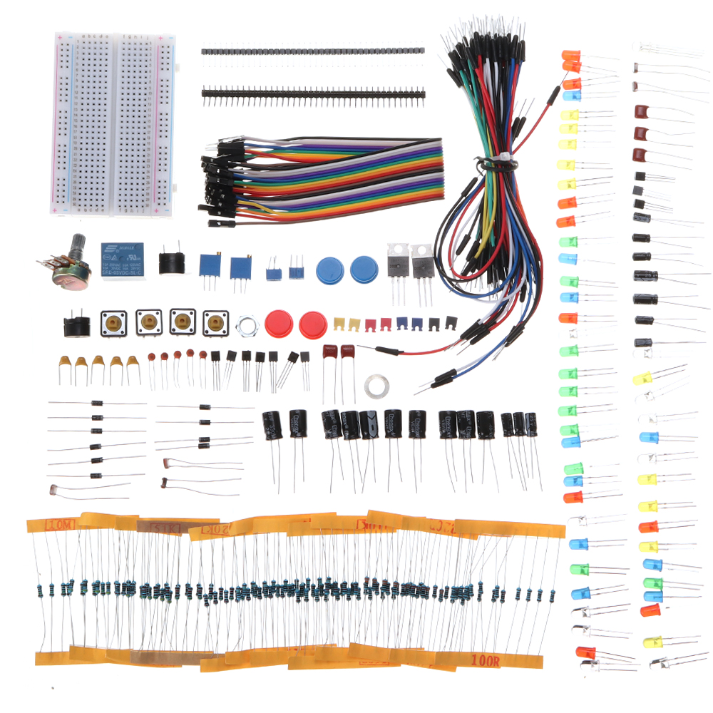 KW-Electronic-Components-Base-Kit-with-17-Classes-Breadboard-Components-Set-Geekcreit-for-Arduino----1703677-1