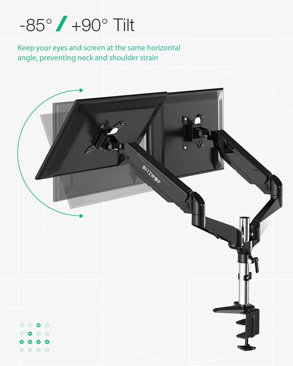 BlitzWolfreg-SingleDual-Monitor-Stand-Arms-Mount-32quot-Monitor-Stand-Spring-Arm-Height-Adjustable-f-1966285-2