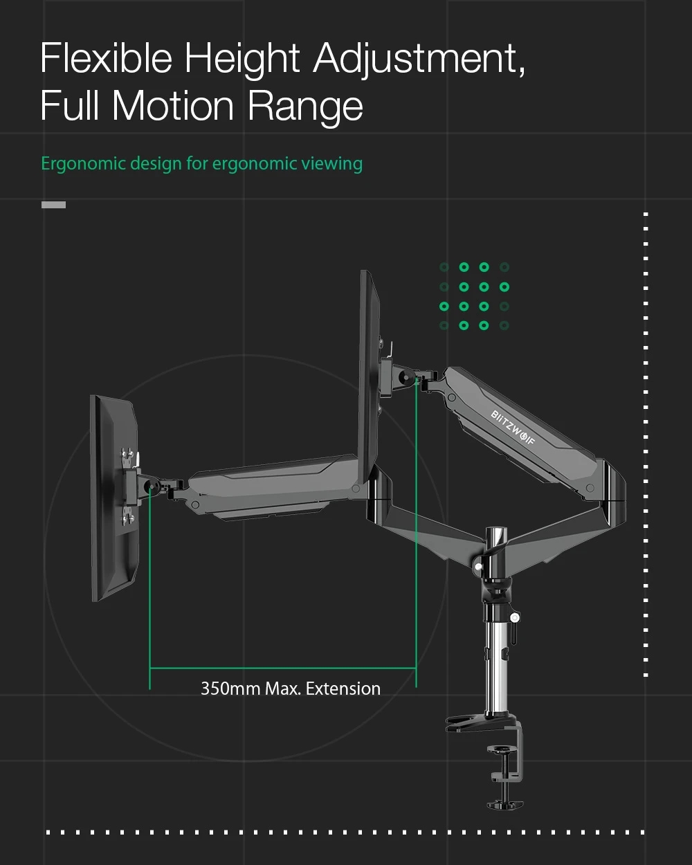 BlitzWolfreg-SingleDual-Monitor-Stand-Arms-Mount-32quot-Monitor-Stand-Spring-Arm-Height-Adjustable-f-1966285-3