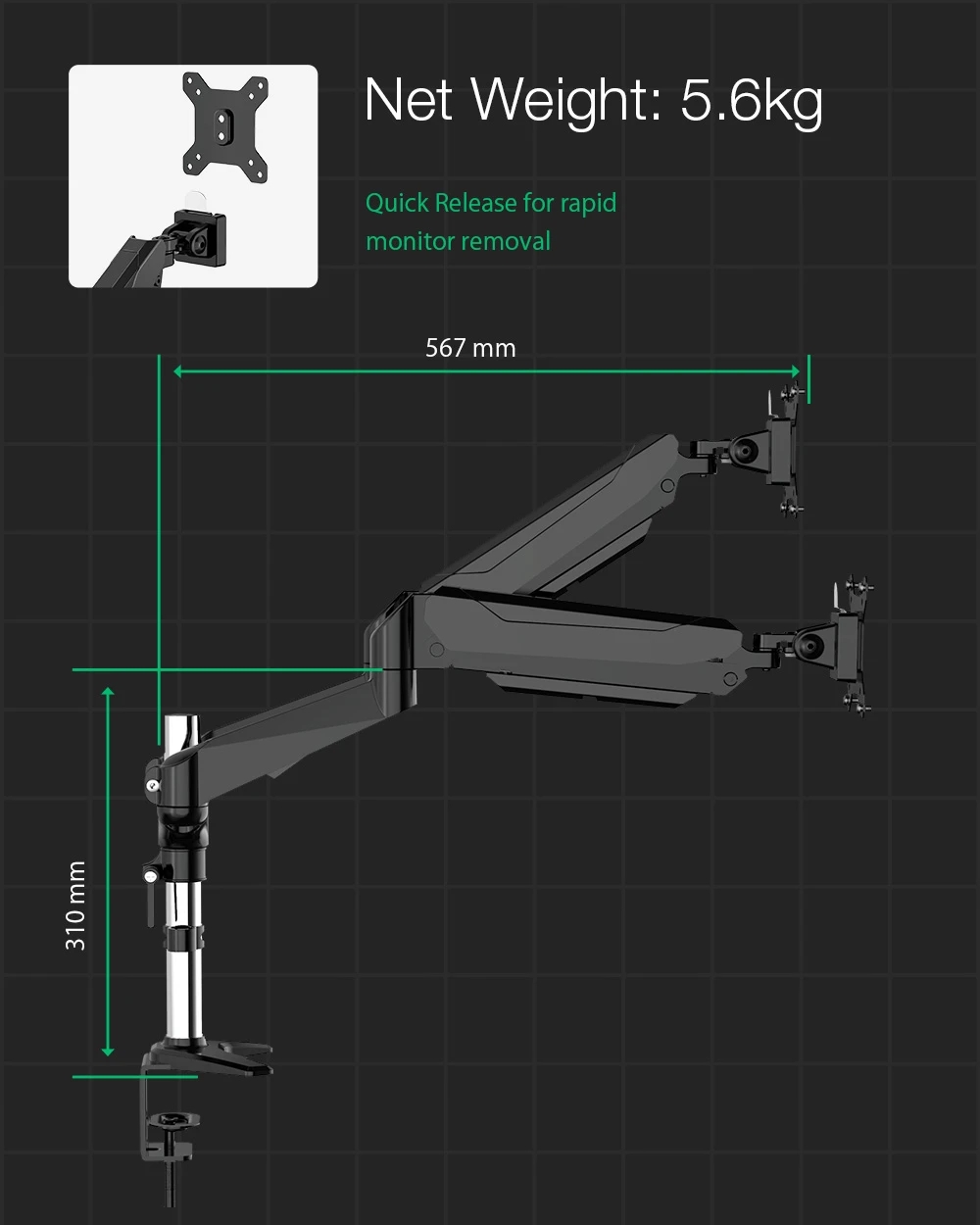 BlitzWolfreg-SingleDual-Monitor-Stand-Arms-Mount-32quot-Monitor-Stand-Spring-Arm-Height-Adjustable-f-1966285-8