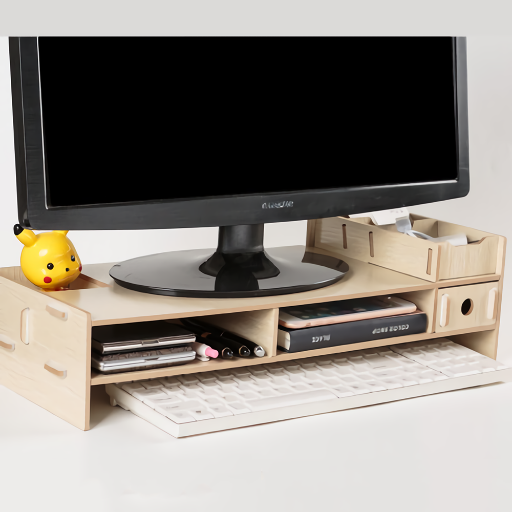 DIY-Wooden-Computer-Monitor-Stand-Holder-Computer-Riser-Desk-Organizer-Stand-Base-with-Storage-Organ-1801624-6