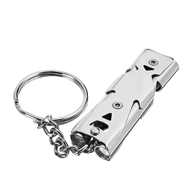 Double-Pipe-High-Decibel-Stainless-Steel-Outdoor-Emergency-Survival-Whistle-Keychain-Camping-1253015-2