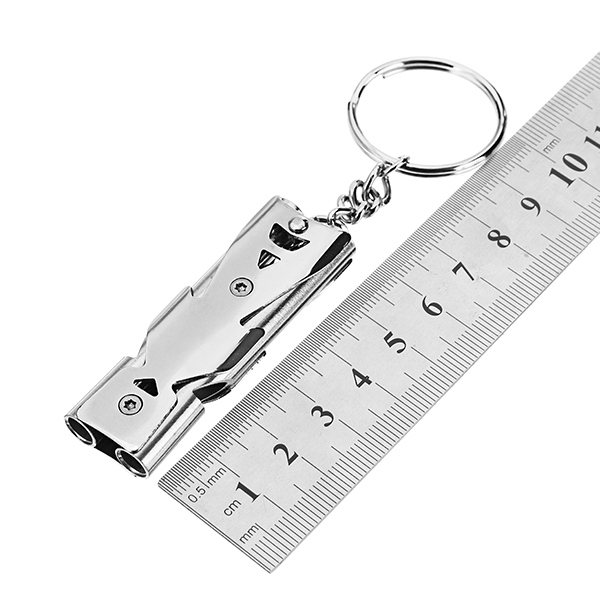Double-Pipe-High-Decibel-Stainless-Steel-Outdoor-Emergency-Survival-Whistle-Keychain-Camping-1253015-4