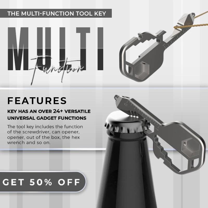 Multi-Tool-Key-Multifunctional-Key-Pendant-Wrench-Set-Universal-Keys-Gear-Clips-Measuring-Adjustable-1857920-1