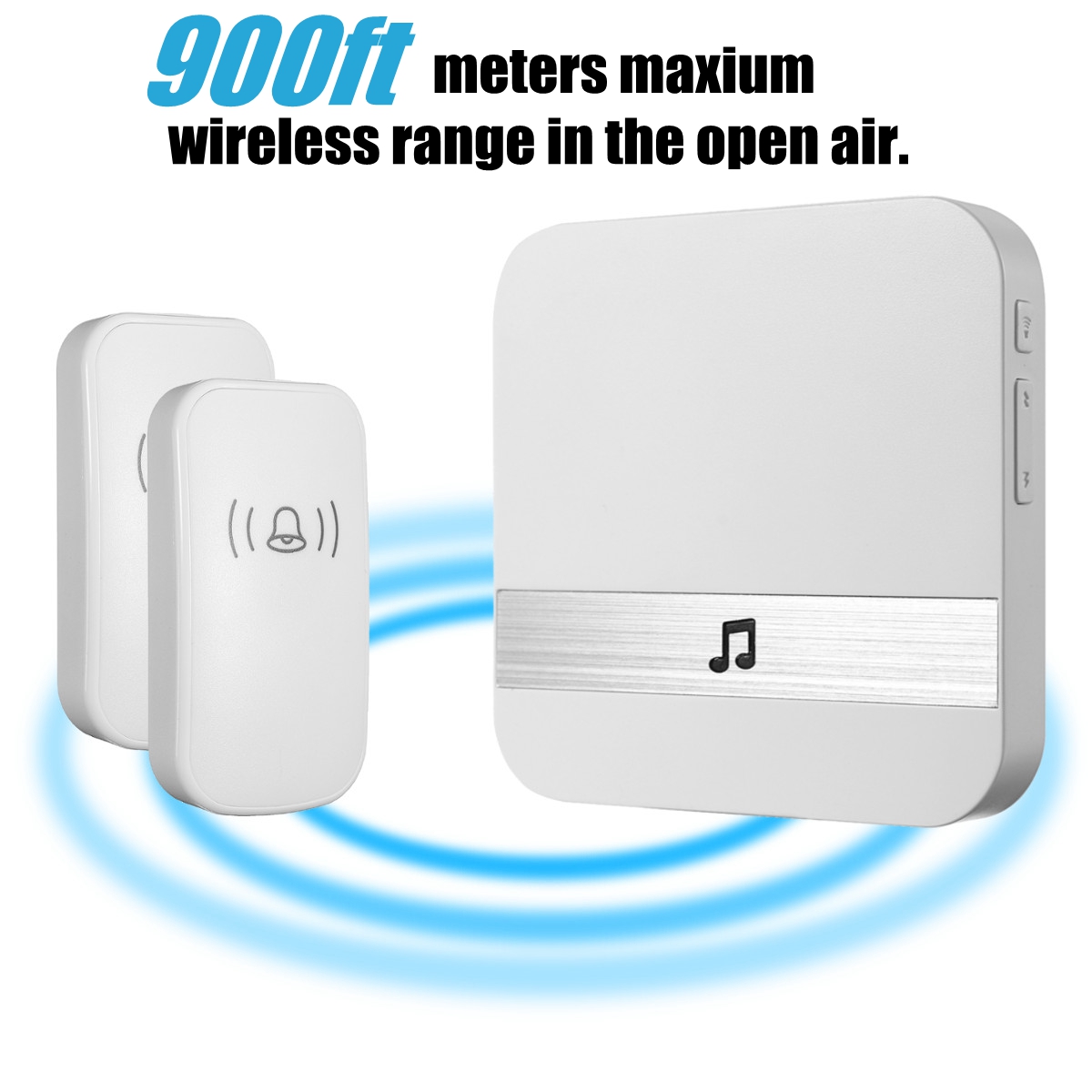 300M-Waterproof-LED-Wireless-Doorbell-52-Songs-Chime-Door-Bell-SOS-EUUSUK-Plug-1347132-2