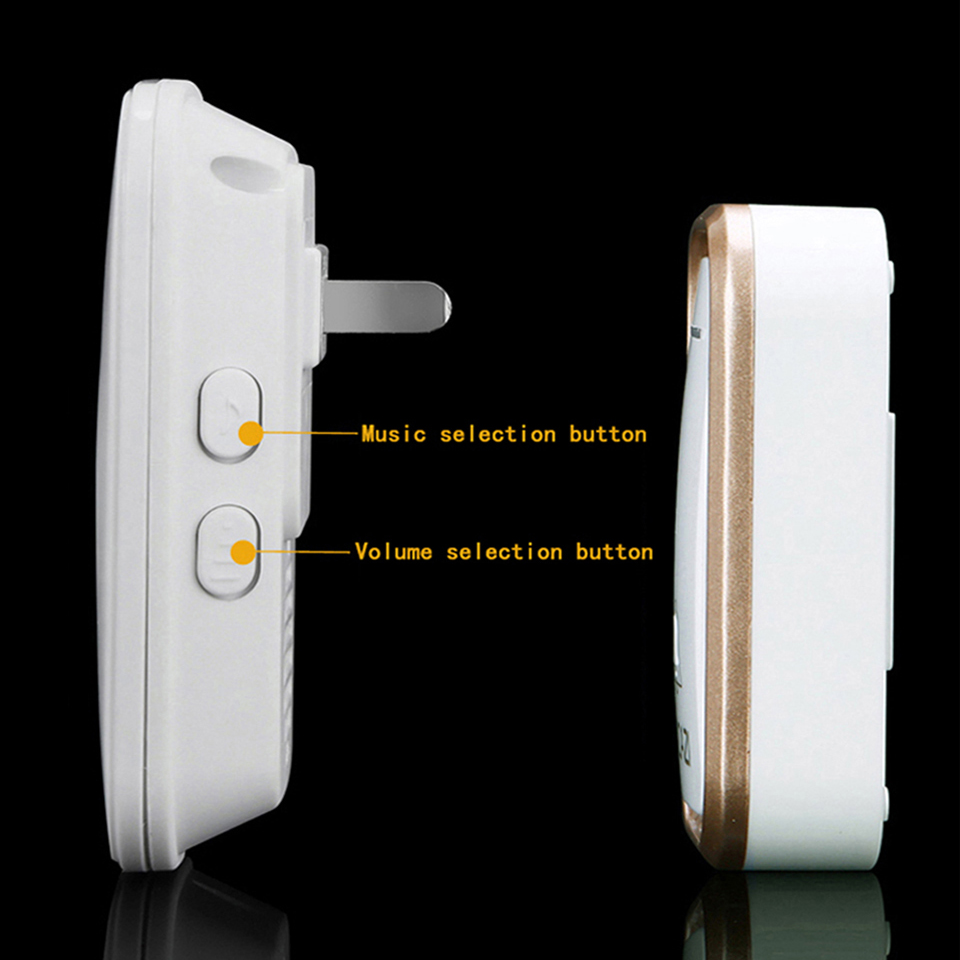 CACAZI-A10F-Waterproof-Wireless-Doorbell-300M-Remote-Door-Bell-Chime-220V-2-Button-1-Receiver-1630659-5
