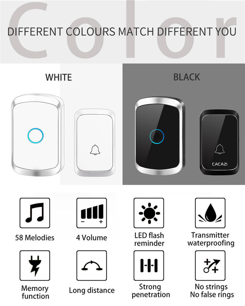 CACAZI-A50-Wireless-Music-Doorbell-Waterproof-Battery-1-Button-2-Receiver-Home-Bell-Wireless-Ring-Be-1610230-1
