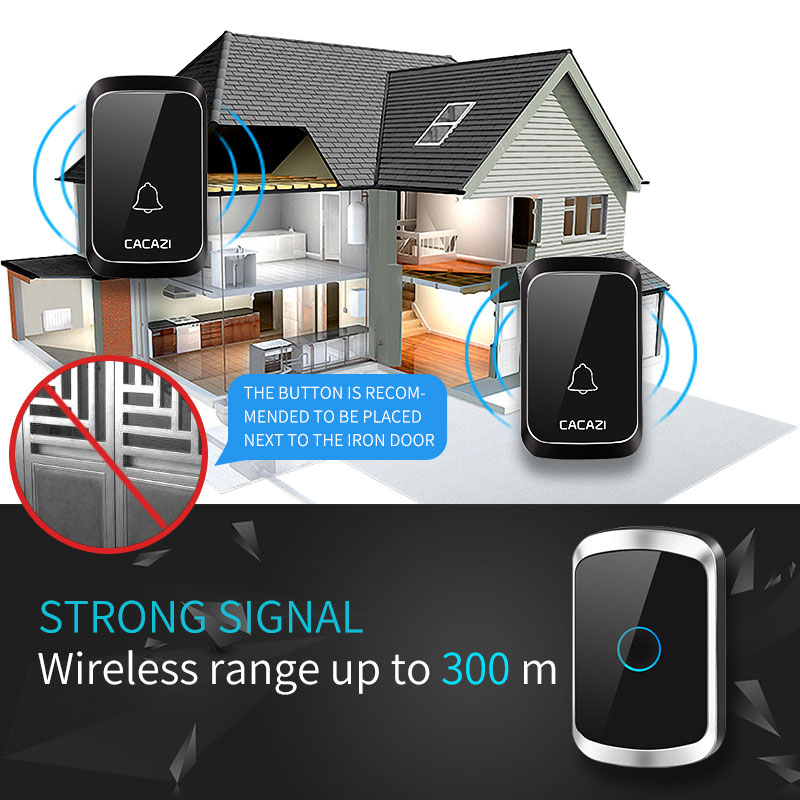 CACAZI-A50-Wireless-Music-Doorbell-Waterproof-Battery-1-Button-2-Receiver-Home-Bell-Wireless-Ring-Be-1610230-7