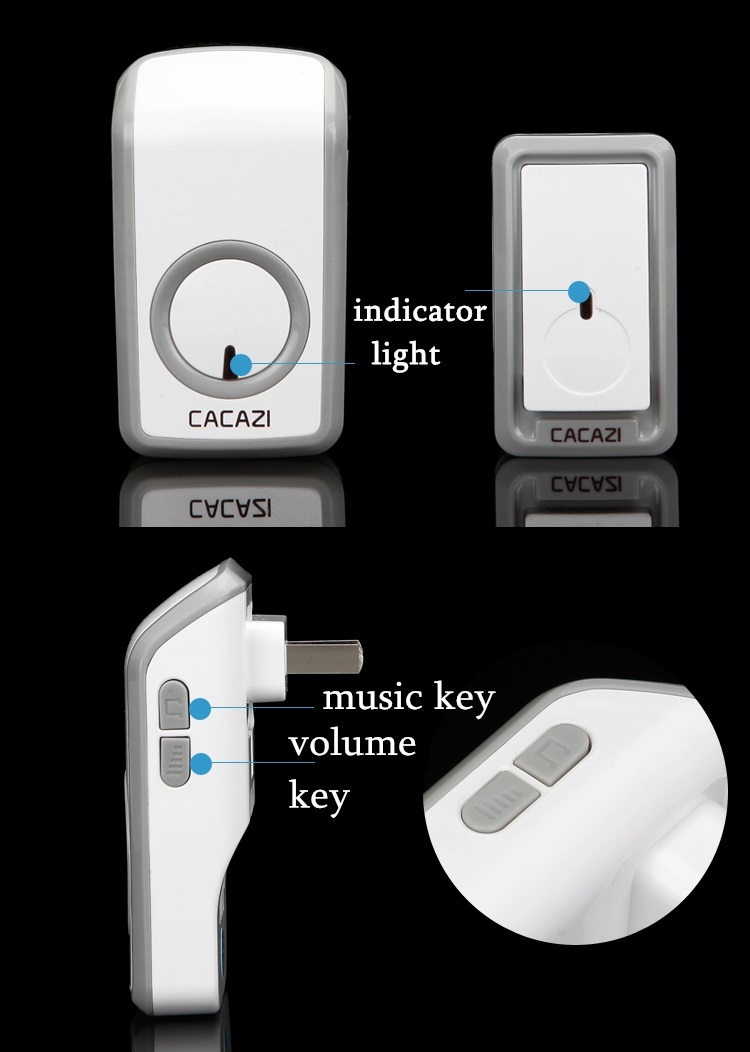 CACAZI-Wireless-Doorbell-AC-110-220V-Ultra-Long-Distance-350M-Remote-Door-Bell-48-Chimes-6-Volume-1241035-5