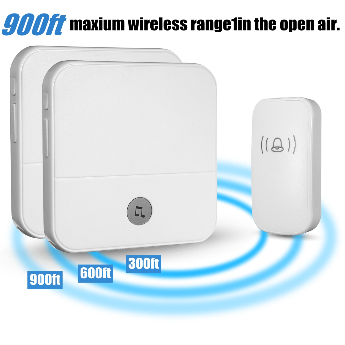 Home-House-4-Volume-Wireless-Doorbell-Chime-2-Receiver--1-Doorbell-1347168-2