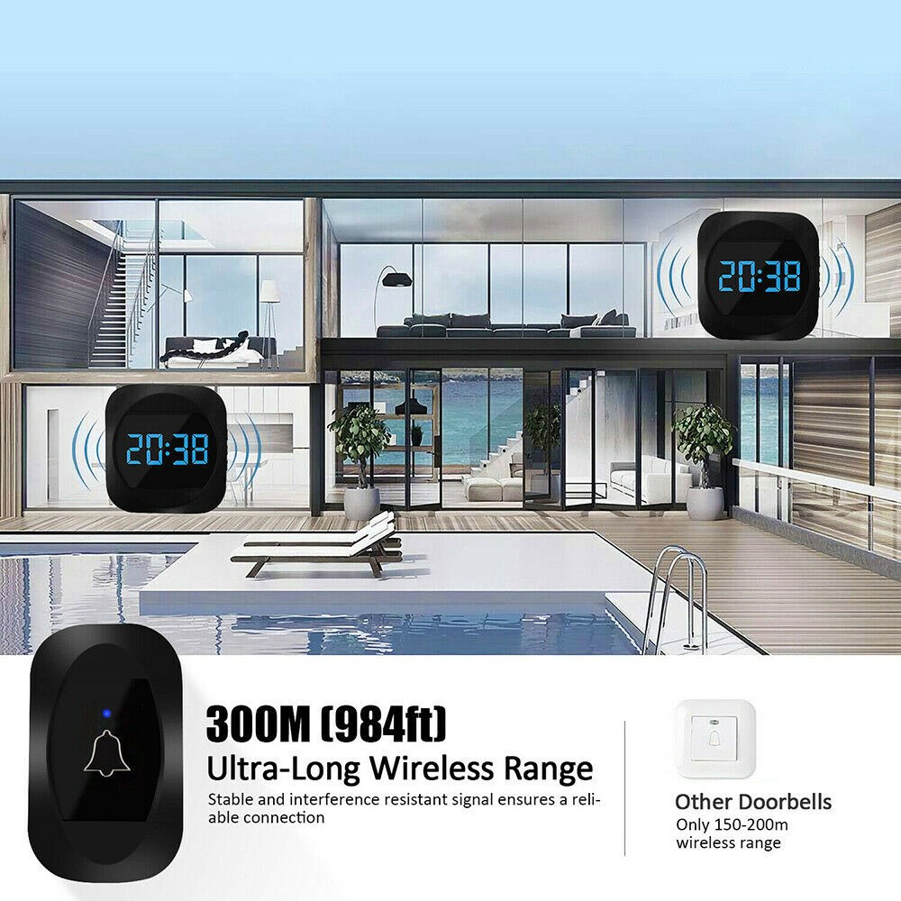 ML-195-Wireless-Doorbell-Smart-Household-DoorBell-With-Time-Display-Volume-Adjustable-Mutil-Use-for--1714704-4