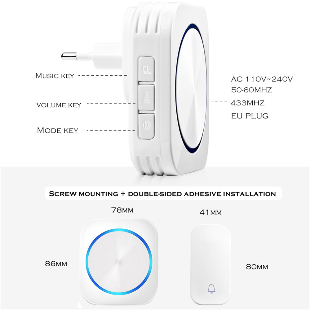 SMATRUL-M688-Self-powered-Wireless-DoorBell-Door-Bell-Ring-Chime-Call-Night-Light-No-Battery-Waterpr-1640037-8