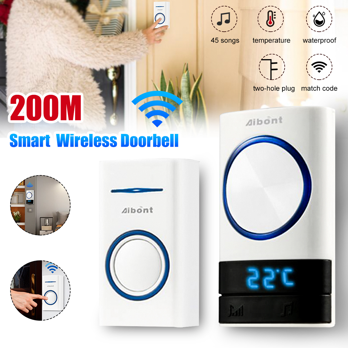 Smart-Wireless-Doorbell-45-Songs-Polyphonic-Ringtones-200m-Transmission-Door-Bell-1733573-1