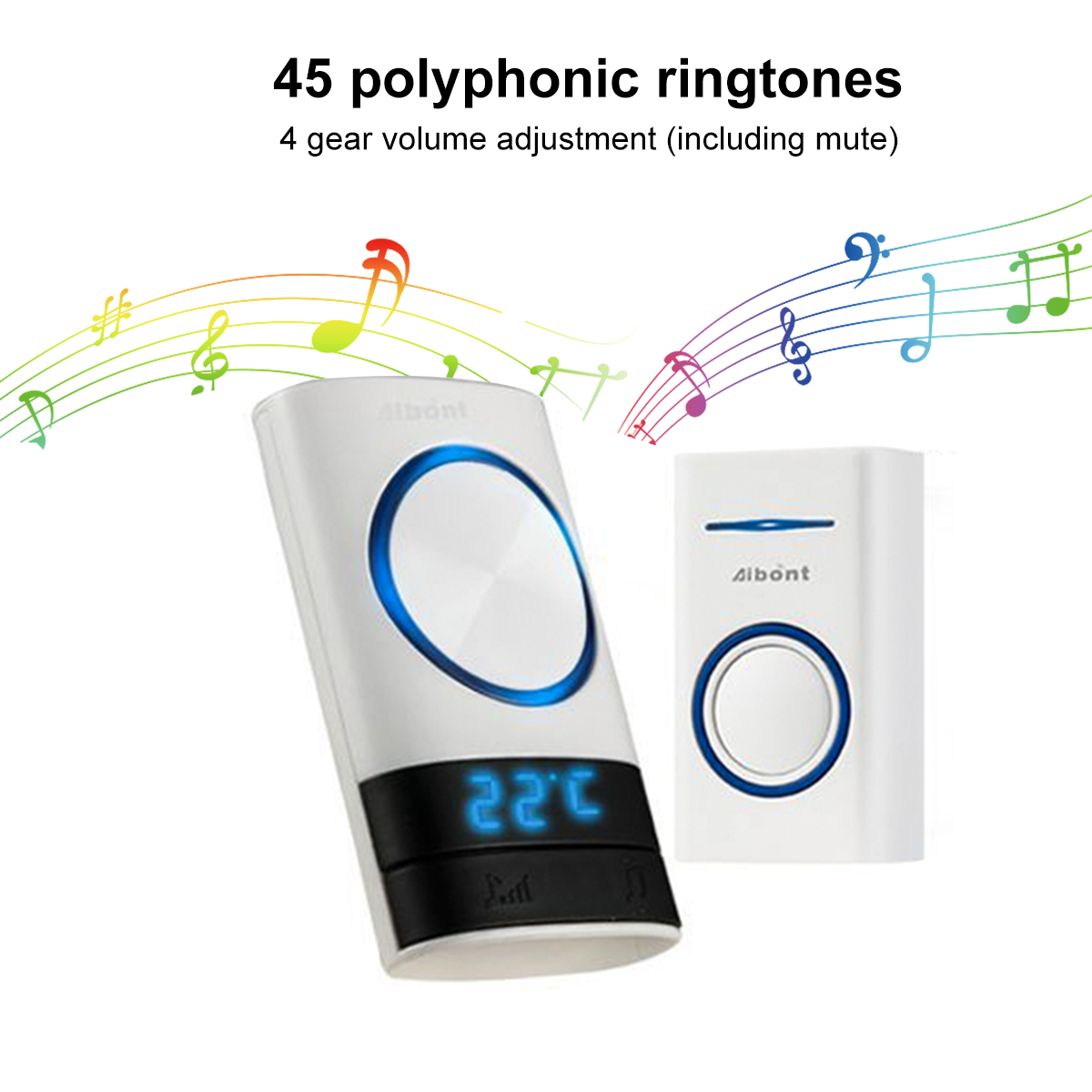 Smart-Wireless-Doorbell-45-Songs-Polyphonic-Ringtones-200m-Transmission-Door-Bell-1733573-2