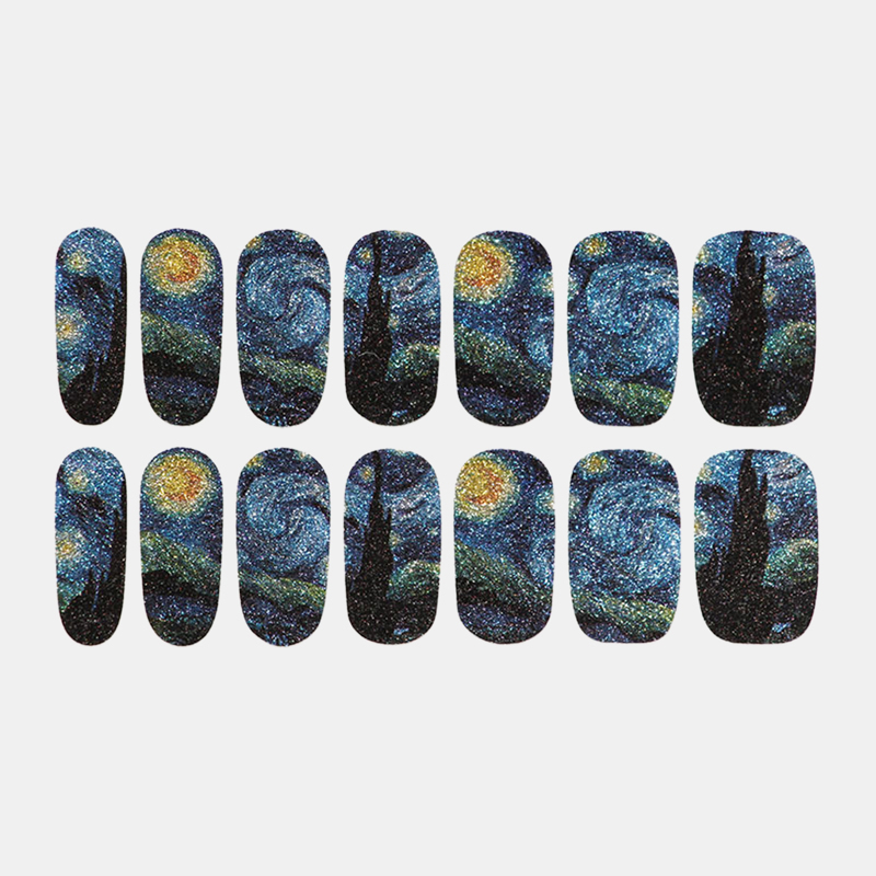 14pcs-Star-Painted-Glitter-Nail-Stickers-1681597-1