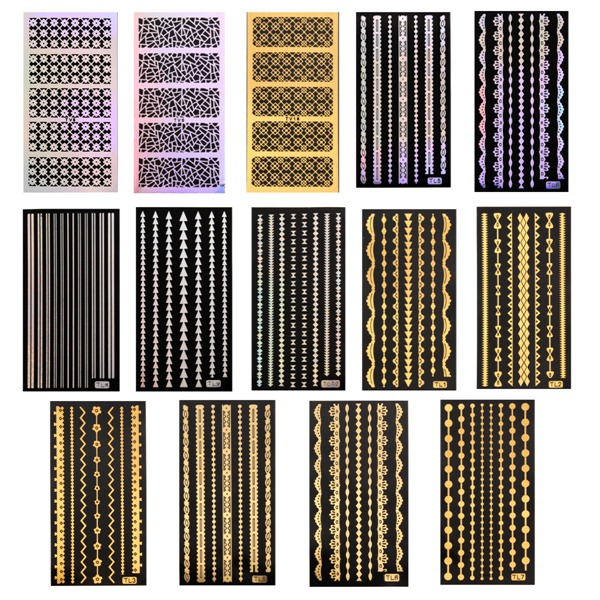Water-Transfer-Gold-Silver-Strip-Leopard-Print-Nail-Art-Sticker-Decal-Decoration-1025443-3