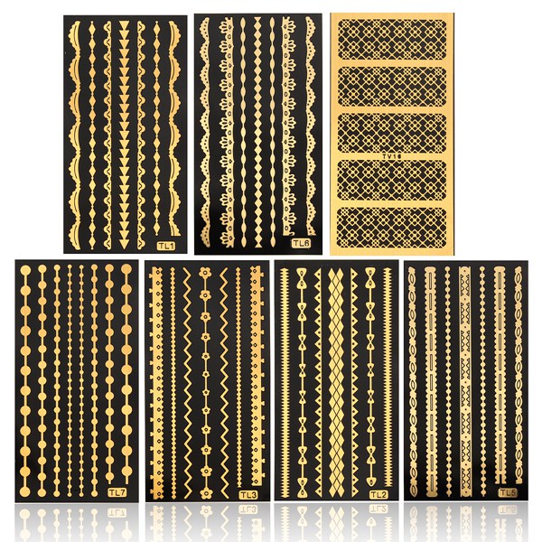 Water-Transfer-Gold-Silver-Strip-Leopard-Print-Nail-Art-Sticker-Decal-Decoration-1025443-4