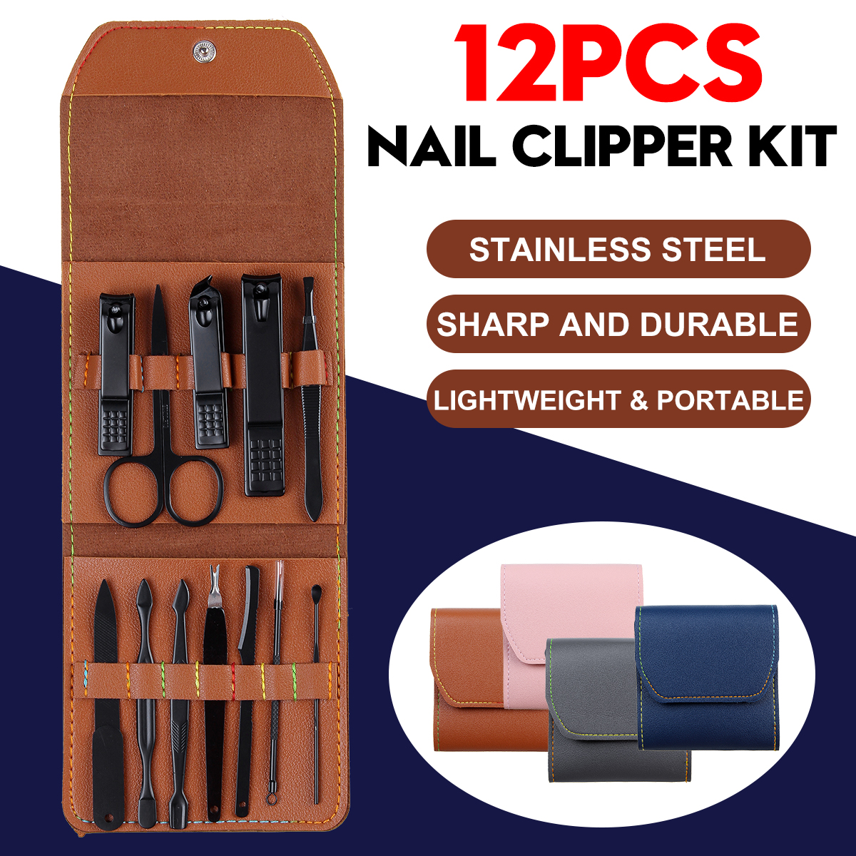 12PCS-Stainless-Steel-Pedicure-Nail-Clipper-Set-Professional-Manicure-Beauty-Tools-Kit-Cuticle-Eagle-1709212-1