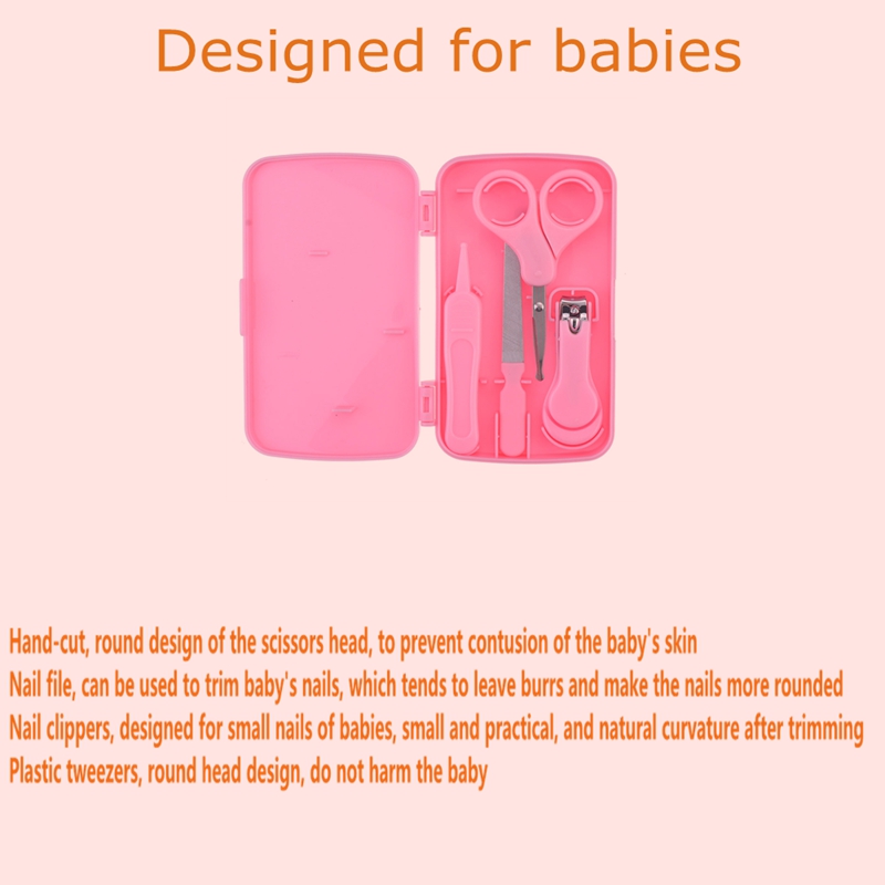 4pcs-Baby-Care-Set-Stainless-Steel-Children-Nail-Clippers-Nail-File-Tools-Set-1791871-4
