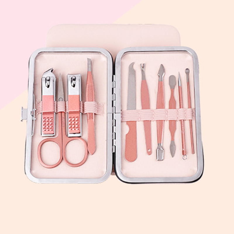 Professional-Stainless-Steel-Manicure-Tools-Pink-Olecranon-Nail-Scissors-Nail-Clipper-Tool-Set-1678993-1