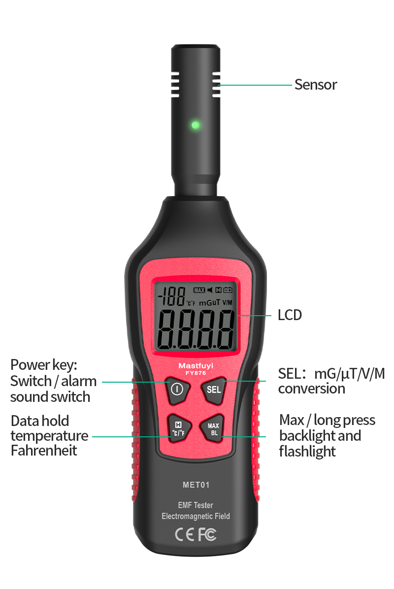 FUYI-FY876-Red-EMF-Meter-Electromagnetic-Radiation-Detector-Household-Handheld-Electromagnetic-Wave--1909013-9