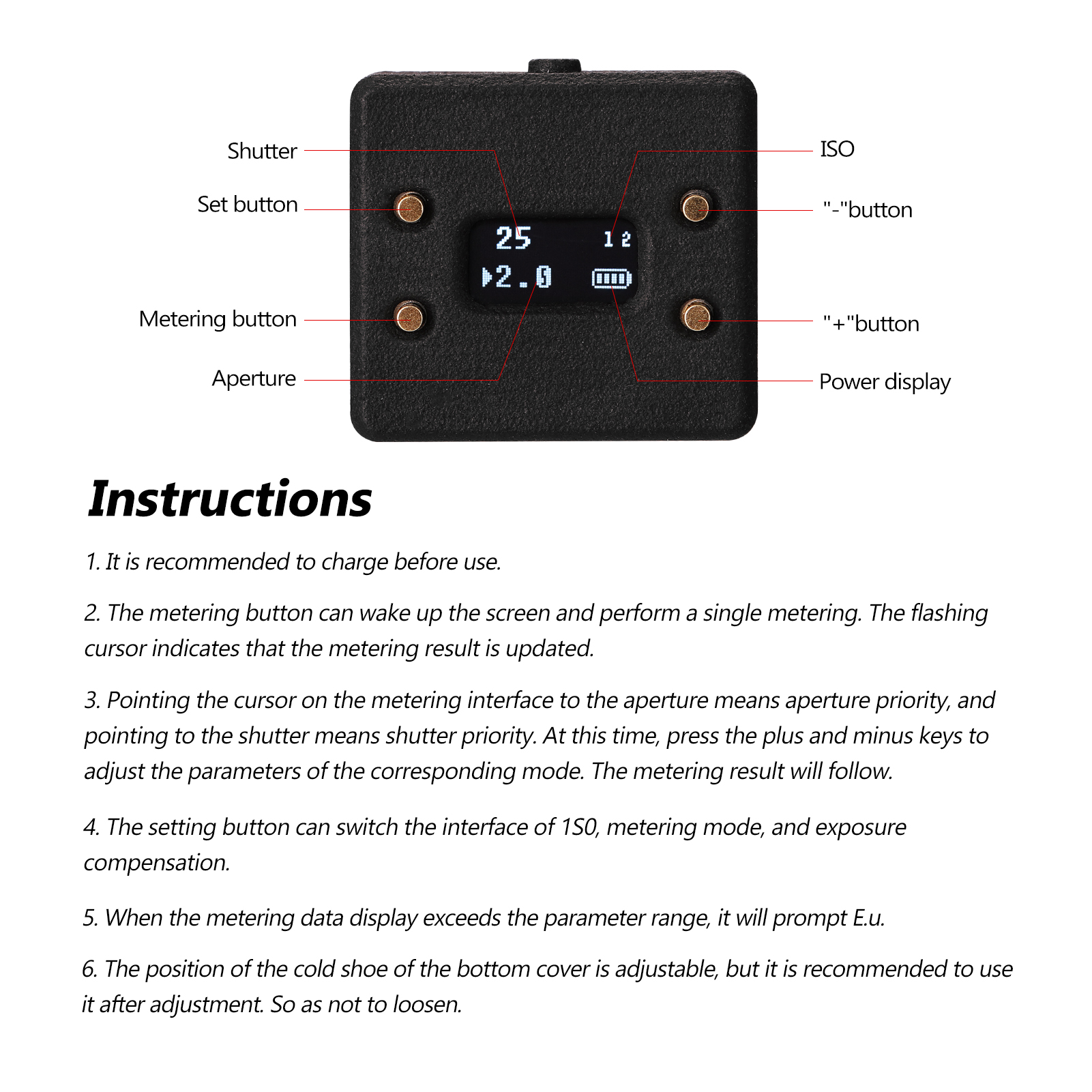 HY-L102-Photometer-Light-Meter-for-Camera-Top-Reflection-HotCold-Shoe-Fixing-Camera-1882497-2
