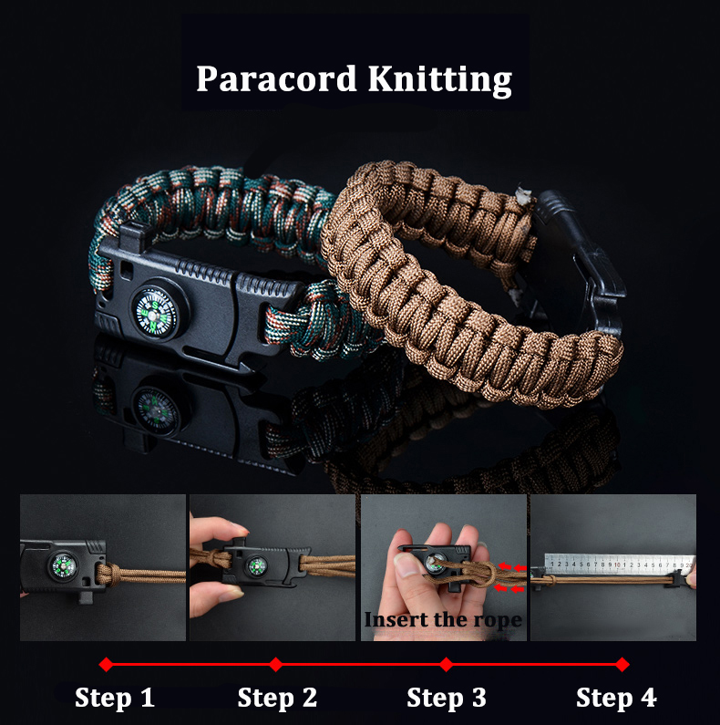 4-In-1-EDC-Survival-Bracelet-Outdoor-Emergency-7-Core-Paracord-Whistle-Compass-Kit-1192943-7