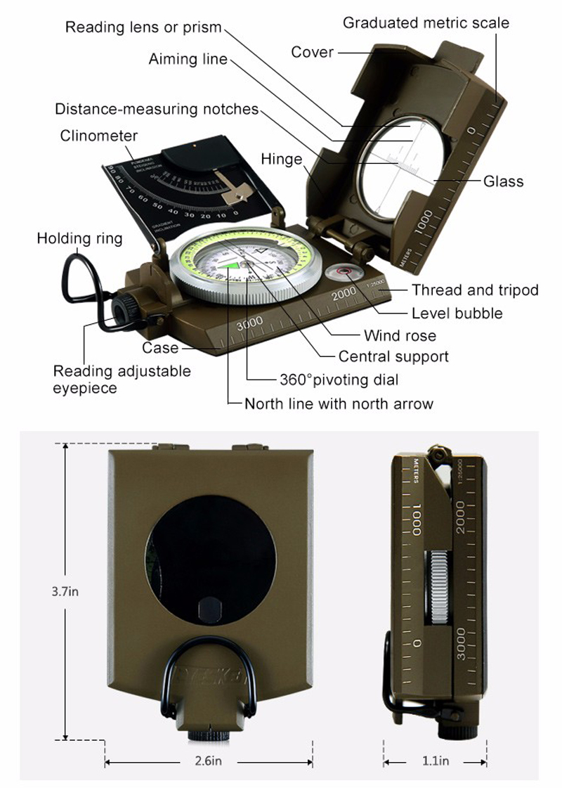 EYESKEY-EK4076-Outdoor-Multifunctional-Compass-Waterproof-Geological-Compass-Camping-Survival-1405169-2