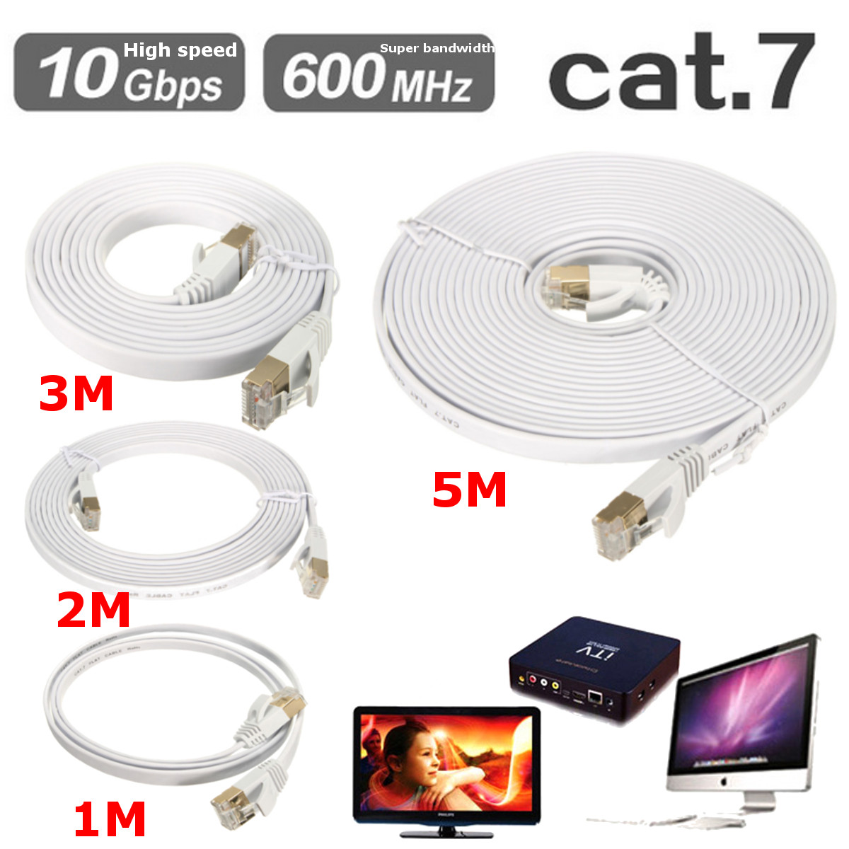 10-Gigabit-Cat-7-Flat-Ethernet-Network-LAN-Cable-26AWG-600Mhz-RJ45-Internet-Network-Lan-Patch-Cords--1098278-1