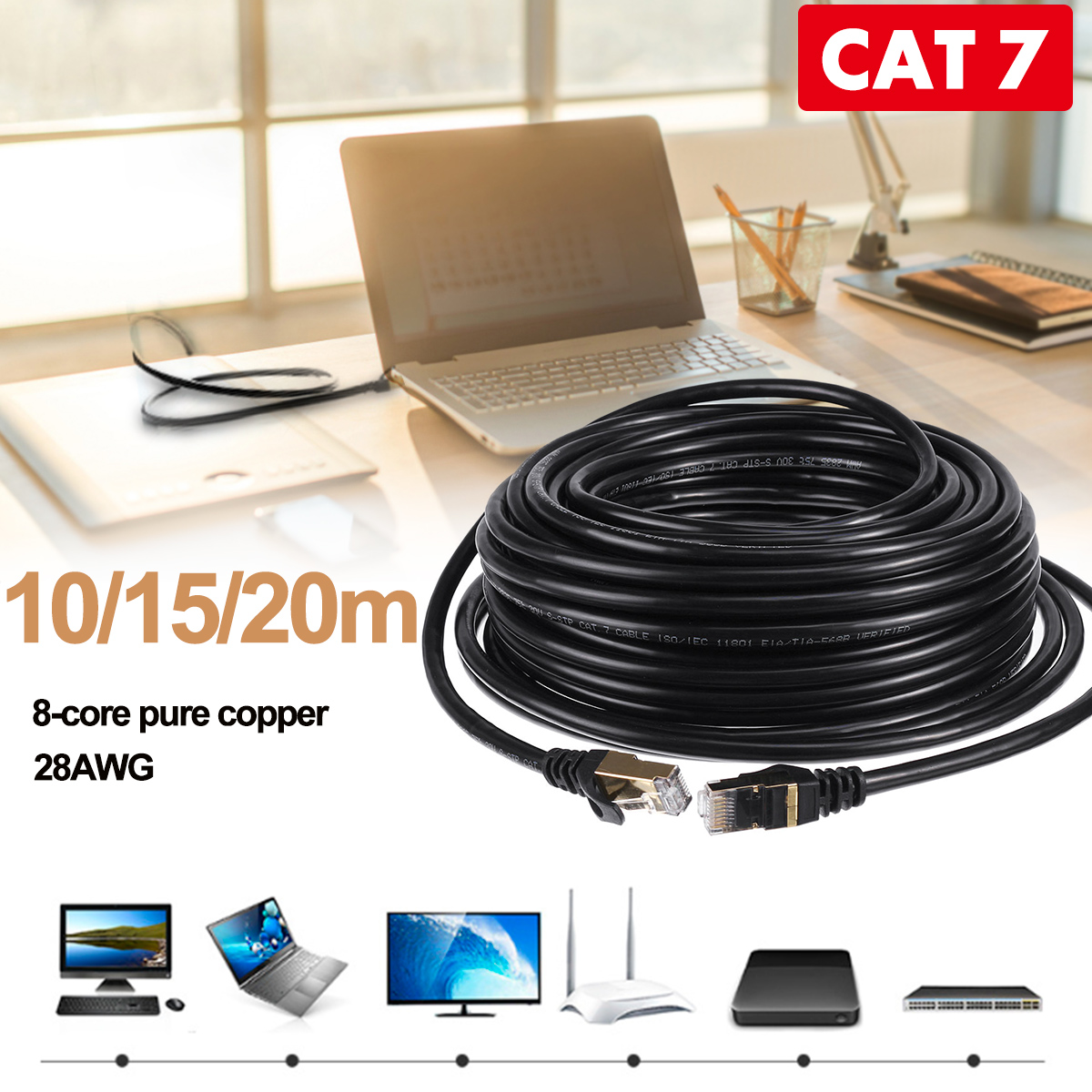 Black-Cat7-28AWG-High-Speed-Pure-Copper-Core-Networking-Cable-Cat7-Cable-LAN-Network-RJ45-Patch-Cord-1621196-2